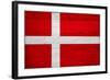 Denmark Flag Design with Wood Patterning - Flags of the World Series-Philippe Hugonnard-Framed Art Print