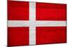 Denmark Flag Design with Wood Patterning - Flags of the World Series-Philippe Hugonnard-Mounted Art Print