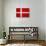 Denmark Flag Design with Wood Patterning - Flags of the World Series-Philippe Hugonnard-Art Print displayed on a wall