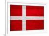 Denmark Flag Design with Wood Patterning - Flags of the World Series-Philippe Hugonnard-Framed Art Print