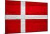 Denmark Flag Design with Wood Patterning - Flags of the World Series-Philippe Hugonnard-Mounted Art Print