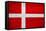 Denmark Flag Design with Wood Patterning - Flags of the World Series-Philippe Hugonnard-Framed Stretched Canvas