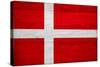 Denmark Flag Design with Wood Patterning - Flags of the World Series-Philippe Hugonnard-Stretched Canvas