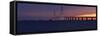 Denmark, Funen, Great Belt Bridge, Dusk-Chris Seba-Framed Stretched Canvas