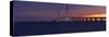 Denmark, Funen, Great Belt Bridge, Dusk-Chris Seba-Stretched Canvas