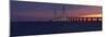 Denmark, Funen, Great Belt Bridge, Dusk-Chris Seba-Mounted Photographic Print