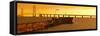 Denmark, Funen, Great Belt Bridge, Sunset-Chris Seba-Framed Stretched Canvas