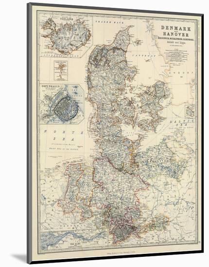 Denmark, Hanover, Brunswick, Mecklenburg, Oldenburg, c.1861-Alexander Keith Johnston-Mounted Art Print