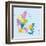 Denmark-Highly Detailed Map-ekler-Framed Art Print