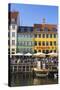 Denmark, Hillerod, Copenhagen. Colourful Buildings Along the 17th Century Waterfront of Nyhavn.-Nick Ledger-Stretched Canvas