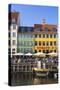 Denmark, Hillerod, Copenhagen. Colourful Buildings Along the 17th Century Waterfront of Nyhavn.-Nick Ledger-Stretched Canvas