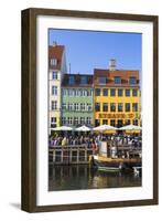 Denmark, Hillerod, Copenhagen. Colourful Buildings Along the 17th Century Waterfront of Nyhavn.-Nick Ledger-Framed Photographic Print