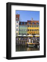 Denmark, Hillerod, Copenhagen. Colourful Buildings Along the 17th Century Waterfront of Nyhavn.-Nick Ledger-Framed Photographic Print