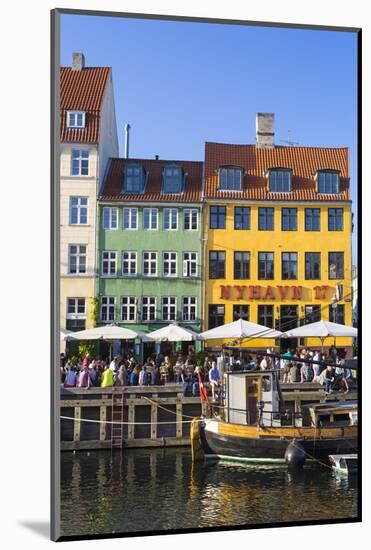 Denmark, Hillerod, Copenhagen. Colourful Buildings Along the 17th Century Waterfront of Nyhavn.-Nick Ledger-Mounted Photographic Print