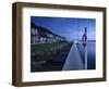 Denmark, Island M¿n, Klintholm Havn, Footbridge, Sail Yachts and Summer Cottages in the Harbour-Andreas Vitting-Framed Photographic Print