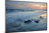 Denmark, Island M¡N, Klintholm Havn, Sunset, Beach, Groyne, Erratic Blocks-Andreas Vitting-Mounted Photographic Print