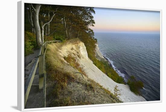 Denmark, Island M¿n, the Chalk Rocks of M¿ns Klint with Sunrise-Andreas Vitting-Framed Photographic Print