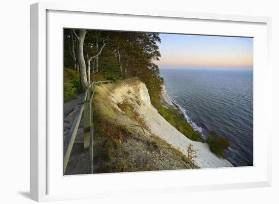 Denmark, Island M¿n, the Chalk Rocks of M¿ns Klint with Sunrise-Andreas Vitting-Framed Photographic Print