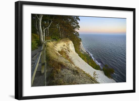 Denmark, Island M¿n, the Chalk Rocks of M¿ns Klint with Sunrise-Andreas Vitting-Framed Photographic Print