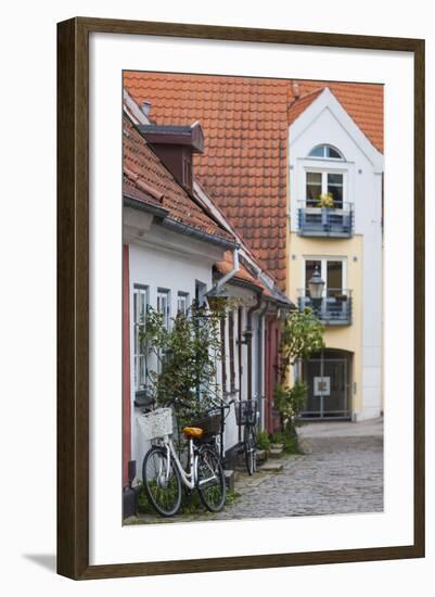 Denmark, Jutland, Aalborg, Houses Along Hjelmerstald Street-Walter Bibikow-Framed Photographic Print