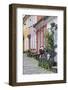 Denmark, Jutland, Aalborg, Houses Along Hjelmerstald Street-Walter Bibikow-Framed Premium Photographic Print