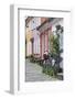 Denmark, Jutland, Aalborg, Houses Along Hjelmerstald Street-Walter Bibikow-Framed Premium Photographic Print