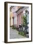 Denmark, Jutland, Aalborg, Houses Along Hjelmerstald Street-Walter Bibikow-Framed Photographic Print