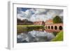 Denmark, Jutland, Auning, Gammel Estrup Manor House, Manor Buildings-Walter Bibikow-Framed Photographic Print