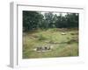 Denmark, Jutland, Bjerrgrav, Hvolris, Celtic Burial Ground with Circular Graves-null-Framed Giclee Print