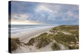 Denmark, Jutland, Danish Riviera, Hvide Sande, Coastal Dunes, Dusk-Walter Bibikow-Stretched Canvas