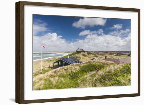 Denmark, Jutland, Klitmoller, Windsurfing Capital of Denmark, Houses in Dunes-Walter Bibikow-Framed Photographic Print