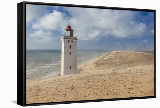 Denmark, Jutland, Lonstrup, Rudbjerg Knude Fyr Lighthouse, Slowly Being Eroded into the Skagerrak-Walter Bibikow-Framed Stretched Canvas