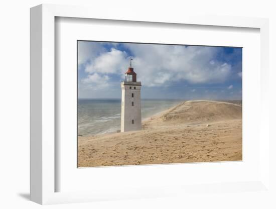 Denmark, Jutland, Lonstrup, Rudbjerg Knude Fyr Lighthouse, Slowly Being Eroded into the Skagerrak-Walter Bibikow-Framed Photographic Print