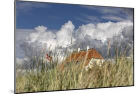 Denmark, Jutland, Lškken, House, Flag, Cloud-Harald Schšn-Mounted Photographic Print