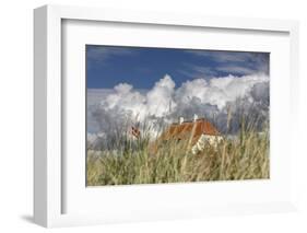 Denmark, Jutland, Lškken, House, Flag, Cloud-Harald Schšn-Framed Photographic Print