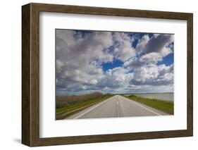 Denmark, Jutland, Oslos, Route 11 Road by the Limfjorden-Walter Bibikow-Framed Photographic Print