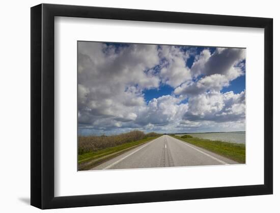 Denmark, Jutland, Oslos, Route 11 Road by the Limfjorden-Walter Bibikow-Framed Photographic Print