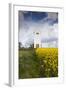 Denmark, Jutland, Oslos, Town Church with Rapeseed Field, Springtime-Walter Bibikow-Framed Photographic Print