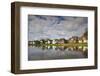 Denmark, Jutland, Ribe, Buildings by the Ribe River-Walter Bibikow-Framed Photographic Print