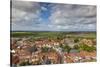 Denmark, Jutland, Ribe, Elevated Town View from Ribe Domkirke Cathedral Tower-Walter Bibikow-Stretched Canvas