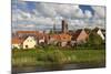 Denmark, Jutland, Ribe, Town View from the Ribe River-Walter Bibikow-Mounted Photographic Print