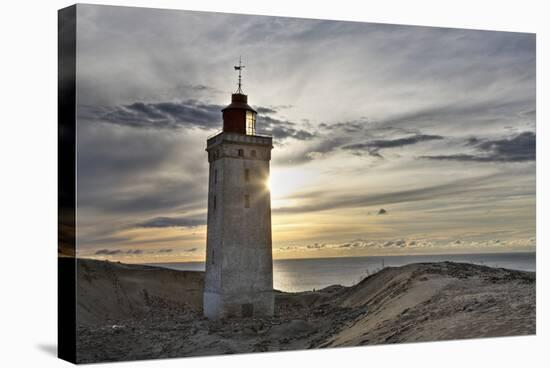 Denmark, Jutland, Rubjerg Knude, Dune, Sea, Lighthouse, Evening Mood-Harald Schšn-Stretched Canvas