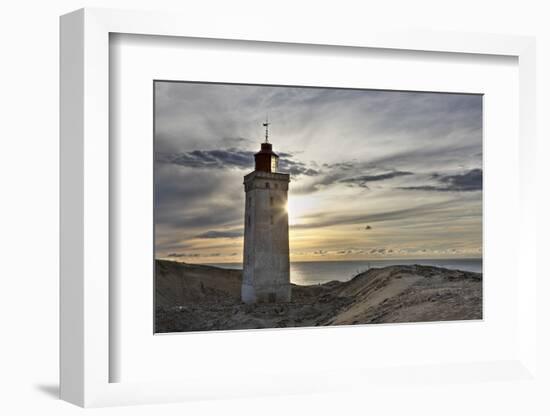 Denmark, Jutland, Rubjerg Knude, Dune, Sea, Lighthouse, Evening Mood-Harald Schšn-Framed Photographic Print