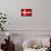 Denmark National Flag Poster Print-null-Framed Poster displayed on a wall