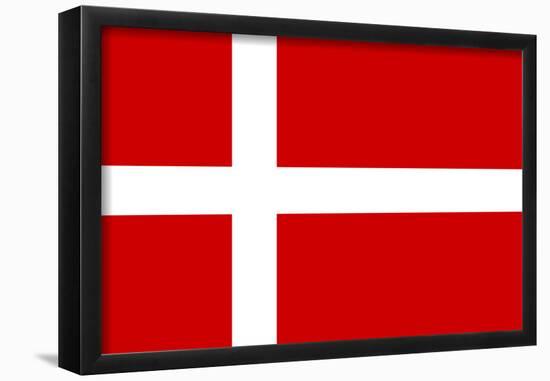 Denmark National Flag Poster Print-null-Framed Poster