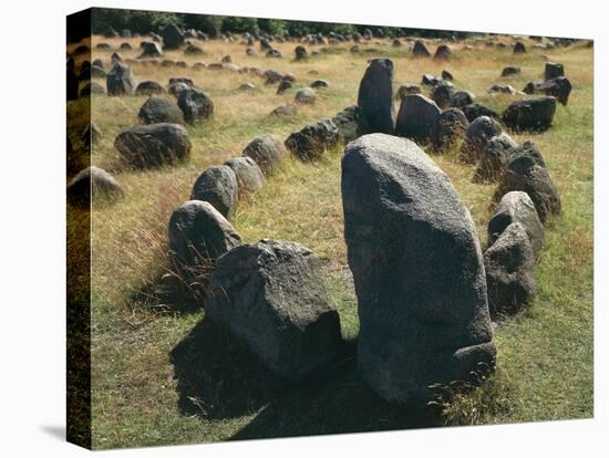 Denmark, North Jutland, Near Aalborg, Viking Burial Ground of Lindholm Hoje-null-Stretched Canvas
