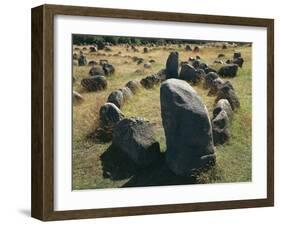 Denmark, North Jutland, Near Aalborg, Viking Burial Ground of Lindholm Hoje-null-Framed Giclee Print