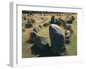 Denmark, North Jutland, Near Aalborg, Viking Burial Ground of Lindholm Hoje-null-Framed Giclee Print
