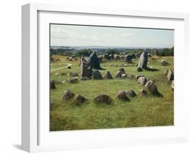 Denmark, North Jutland, Near Aalborg, Viking Burial Ground of Lindholm Hoje-null-Framed Giclee Print