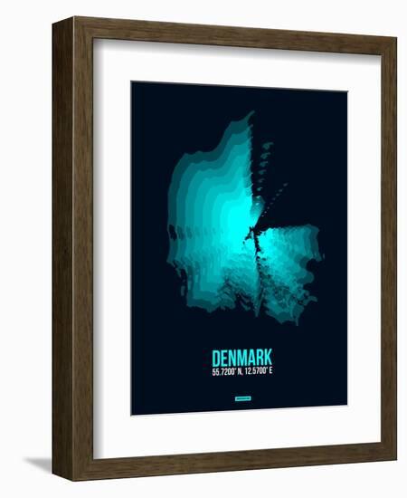 Denmark Radiant Map 2-NaxArt-Framed Art Print